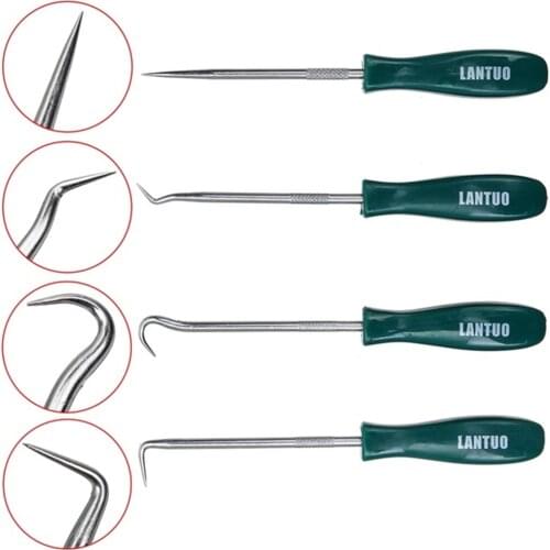 4Pcs 135mm 165mm 240mm Car Auto Vehicle Oil Seal Screwdrivers Set O-Ring Seal Gasket Puller Remover Pick Hooks Tool