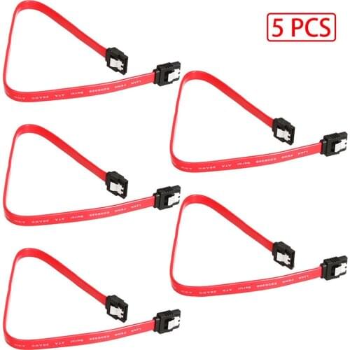 5pcs 18" SATA 3.0 Cable SATA3 III 6GB/s 5pcs Serial ATA for HDD Hard Drive SSD