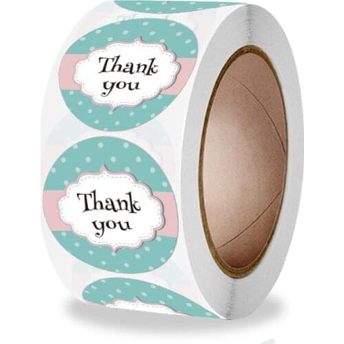 50-500pcs Thank You Stickers For Envelope Seal Labels Sticker Shop Business Package Decoration Sticker Stationery Supply