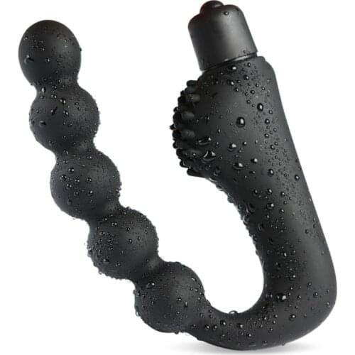 10 Frequency Vibrating Anal Plug Prostate Massager Anal Beads Vibrator Silicone Butt Plug Vibration Sex Toys for Men Woman Gay