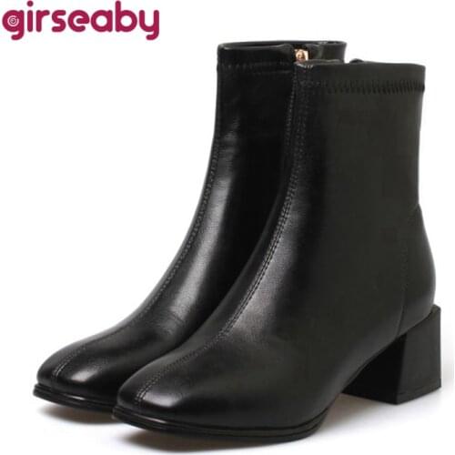 Girseaby New Luxury Chelsea Boots Women Ankle Boots Chunky Winter Shoes Ankle Boots Chunky Heel BV Boot Brand Designer S2306