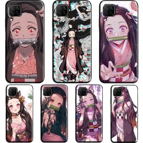 Demon Slayer Nezuko Anime Case For Huawei P20 Lite P40 P30 Pro Nova 5T P Smart Z 2019 2021 Honor 10 Lite 9X 8X Cover