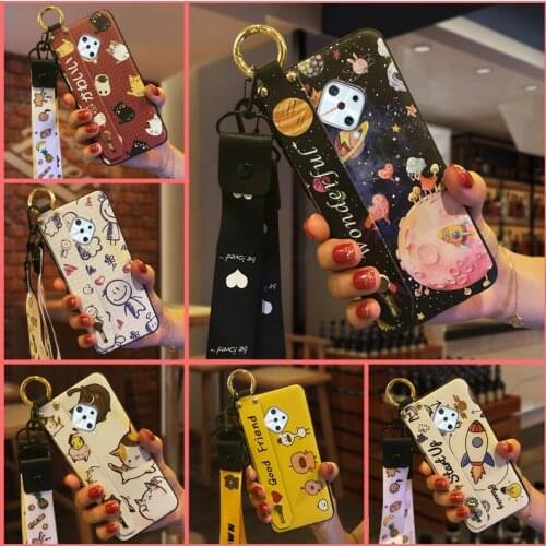 Fashion Design Phone Holder Phone Case For VIVO V17/Y9S/X50 Lite/V1945A Wrist Strap Lanyard Cartoon New