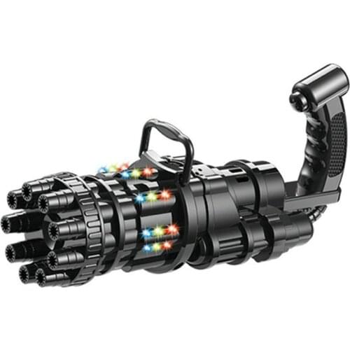 Kids Gatling Bubble Toys Summer Automatic Soap Water Bubble Machine With Music For Children Toddlers Indoor Outdoor