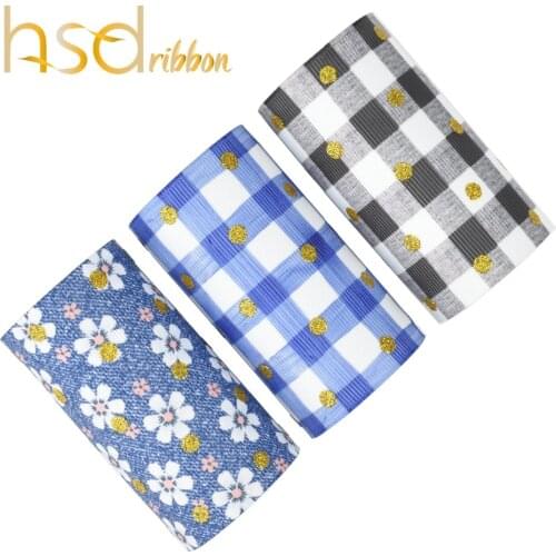 HSDRibbon 75mm 3inch Got Glitter big dot printed on HT Grosgrain Ribbon