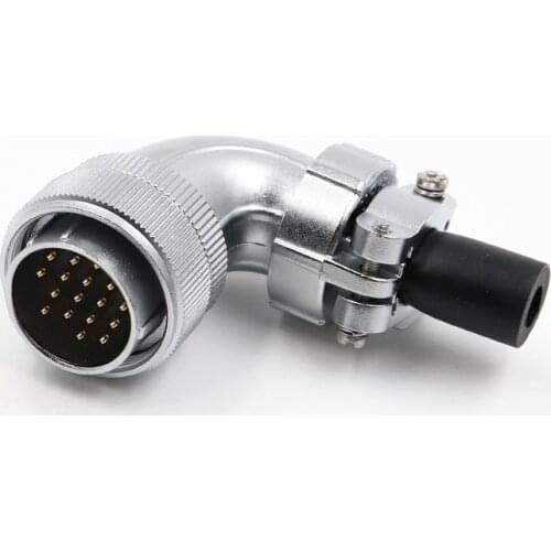 WS28 TS 90 Degree Right Angle Metal Shell Curved Aviation Connector M28 Male Plug Soldering Needle 2 4 7 12 16 17 20 24 26 Pin