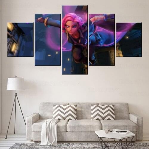 Canvas Painting Wall Art Game Paladins Maeve Poster One Set 5 Piece Girl Warrior Picture Modern Home Decorative Modular Style