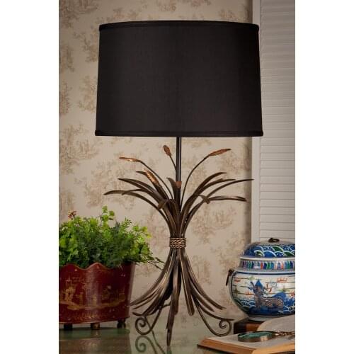 Study room country decoration wedding energy-saving lamp spray paint gold bedroom living room bed lamp table lamp table lamp