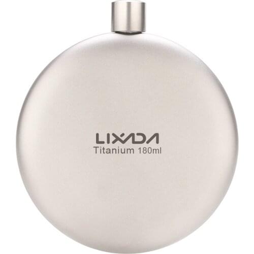 Lixada 180ml Leakproof Titanium Flask Alcohol Whisky Wine Flask for Outdoor Camping Backpacking Travel Picnic