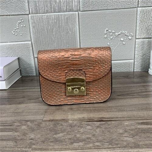 Small Ladies Flap Vintage Women Split Leather Chain Shoulder Bag Colors Printed Mini Packing Bolsa Hasp Crossbody Messenger Bags