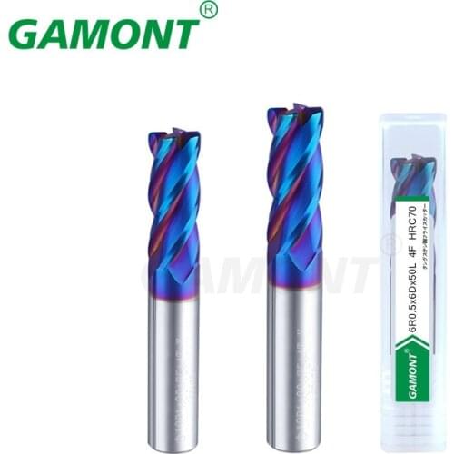 GAMONT Milling Cutter Alloy Coating Tungsten Steel Tool Cnc Maching Endmil Hrc70 Corner Roughing Top Milling Cutter Kit