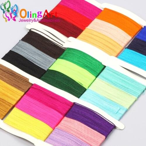 OlingArt 3 colors 9M DIY Making Cord Accessories Pearl Thread Bead Nylon Silk Cord Thread Line 0.8mm Fit Necklace Jewelry 2019