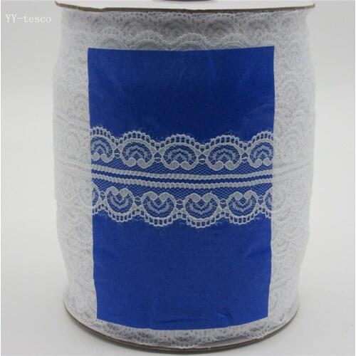Wholesale 200 Yards/Roll White Lace Ribbon Trim Width 45mm Embroidered Sewing african lace fabric Diy Craft Clothing Accessories