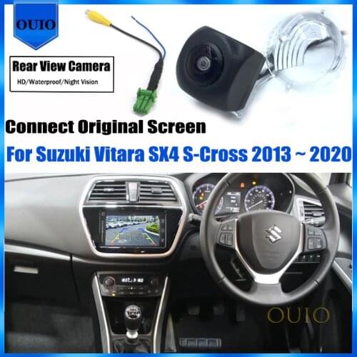 Original Screen Video Input Rear Camera For Suzuki SX4 S-Cross Vitara Crossover 2013 2014 ~ 2020 Reverse Back Up Parking Camera