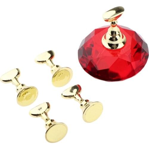 5pcs Nail Art Tip Holder Stand & Display Base for False Nails Practice Stand Plastic Nail Holder Stand