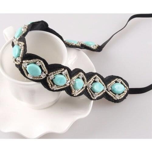 Ethinic Acrylic Beads Headbands for Women Fashion Head jewelry Hair Accessories for Girls 4I1002