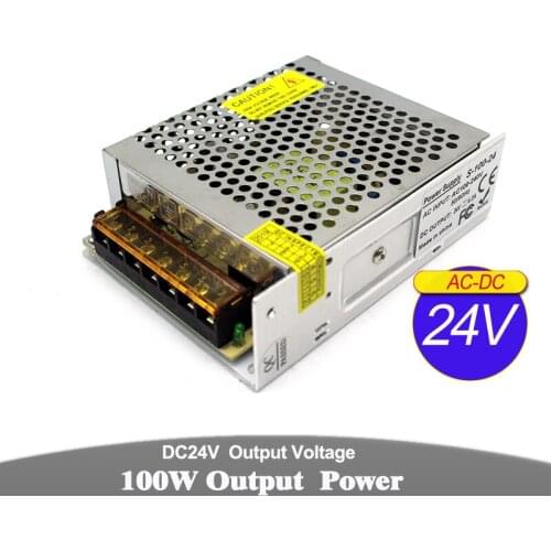 Regulated 24v DC Power Supply 4.2A 100W Transformers 110v 220v AC DC24V Switch Power Source For LED Modules Lighting CCTV Motor