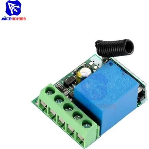 Diymore DC 12V 1 CH Relay Shield 433MHz Wireless Relay Module RF Remote Control Switch Receiver Board for Arduino Smart Home