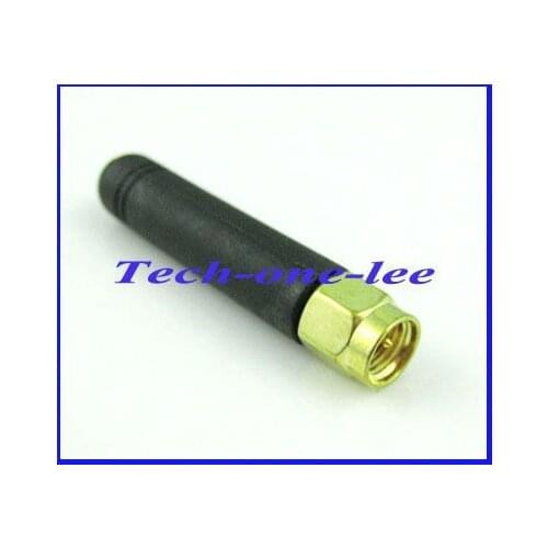 2 piece 433Mhz rubber 2-3dbi gains antenna with SMA male plug straight connector