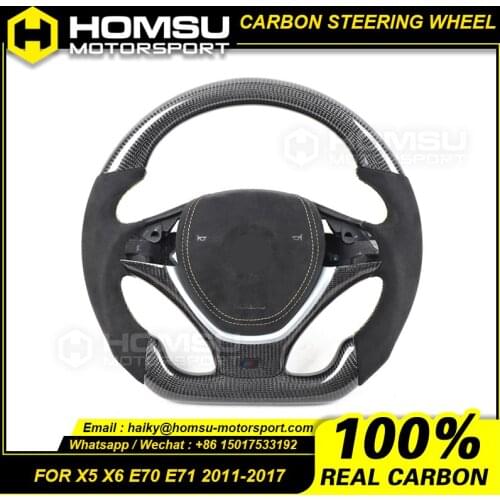 Custom Build E70 X5 X6 E71 Carbon Fiber Steering Wheel For bmw X5 X6 E70 E71
