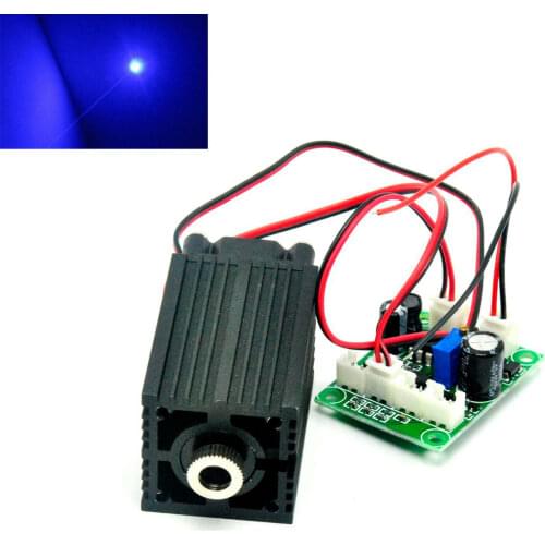 Blue 450nm 100mW Dot Focusable Laser Module w/TTL + Driver +Long-time Working GD
