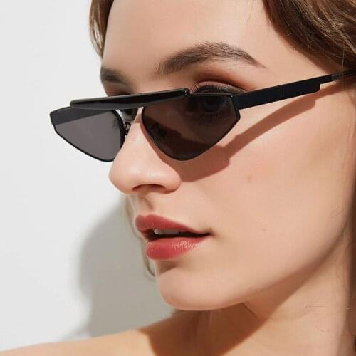 Black Sunglasses Women Glasses Men Small Triangle Cute Fashion Summer Eyewear Individuality Lens Lunette De Soleil Femme Gift