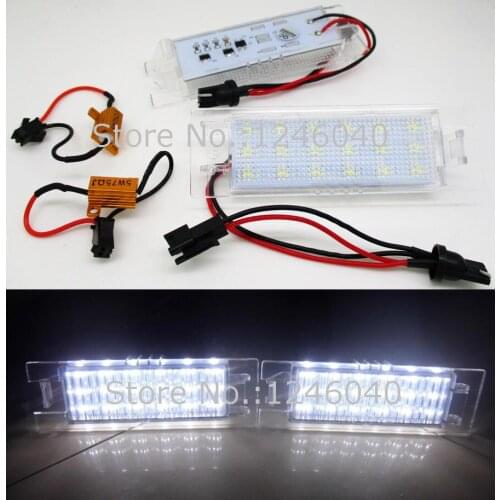 2Pcs Led License Number Plate Light For Opel Zafira B Astra H Corsa D Insignia Corsa -C Meriva-A Tigra-B Vectra-c Astra-J
