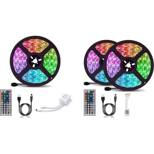 LED Strip Lights Rechargeable RGB Ribbon Bedroom Decor with Remote Control Flexible Ribbon Wedding Decorative Fairy Lights