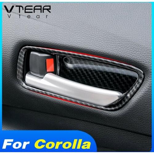 Vtear Inner Door Handle Bowl Cover Interior Decoration Frame Car Accessories Styling Trim For Toyota Corolla Sedan 2021 Parts