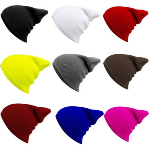 Unisex Beanie Knitted Hats For Women Men Bonnet Ski Cap Autumn And Winter Warm Soft Solid Slouchy Skull Beanies Windproof Casual