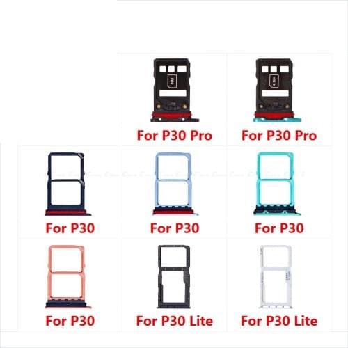 For Huawei P30 / P30 Pro / P30 Lite / P40 Lite Nano Sim Card Holder Tray Dual SD Card Slot Replacement Parts