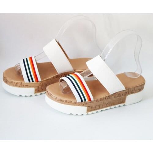 MR CO Summer Hot Sale Sandals 2020 New Large Size Womens Shoes Fashion Casual Outdoor Slippers Exposed Toe Thick Bottom