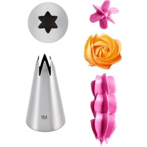 1M Stainless Steel Rose Petal Icing Nozzle Decorating Tip Sugarcraft Cake Decorating Tools Baking Tools Bakeware