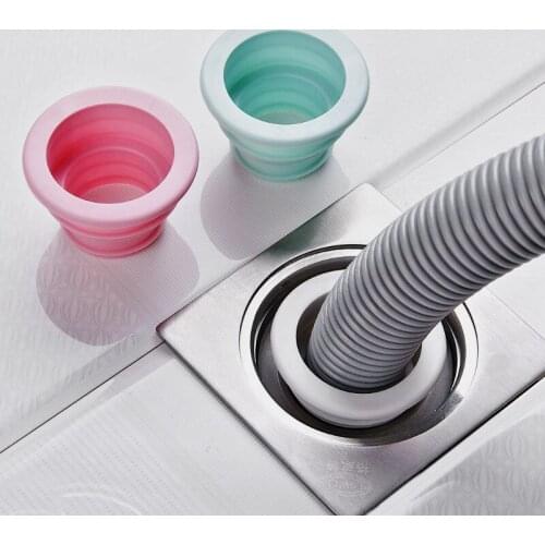 1Pcs Plastic Deodorant Wash Machine Pipe Connector Tools Sealing Plug Trap Anti-odor Telescopic Sewer Pipe Accessories