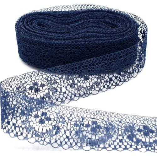10 Yards High Quality Beautiful White Lace Ribbon Tape 40MM Lace Trim DIY Embroidered For Sewing Decoration african lace fabric