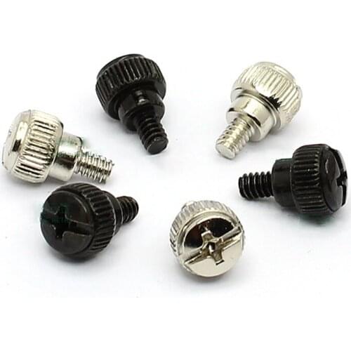 20Pcs 6#-32 American Standard Phillips Hand Screws Step Adjustment Manual Screw Fixing Cabinet Cylinder Head Knurling Bolts