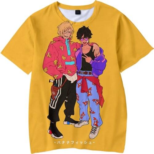 BANANA FISH 3D T shirt Men/Women Casual Fashion Tees Short Sleeve Hot 3D Anime banana fish Print Kids Tshirt Summer Tshirts