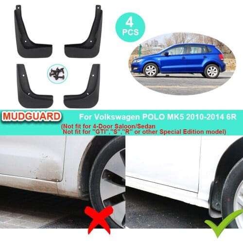 4 PCS For Volkswagen POLO MK5 2010 2011 2012 2013 2014 6R Car Mudguards Mudflaps Fender Flap Splash Guards Accessories Protector