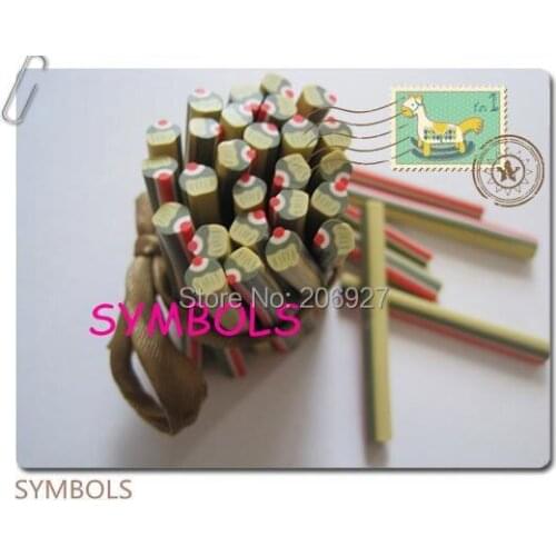 5pcs M-11 5mm Cute Cake Cane Fancy Nail Art Polymer Clay Cane Nail Art Decoration