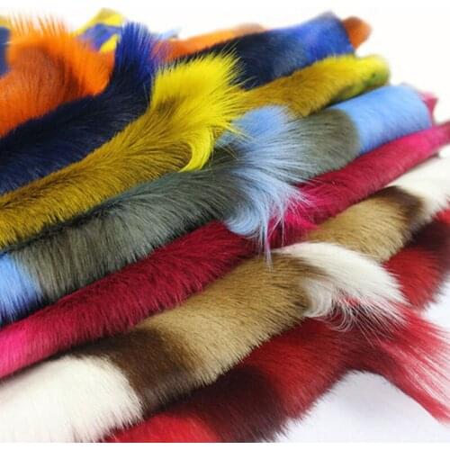 Agenuineon White Fur Fabric By The Yard Springbok Sheep Genuine Leather Fabric For Sewing Clothes Car Seat DIY Home Decoration