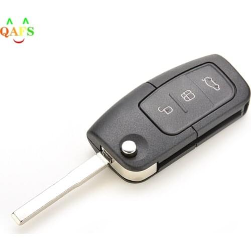 Black Cambered Flip Keyless Entry Remote Key Shell Case Replacement for Car Focus Fiesta Mondeo Case Replace Wholesale