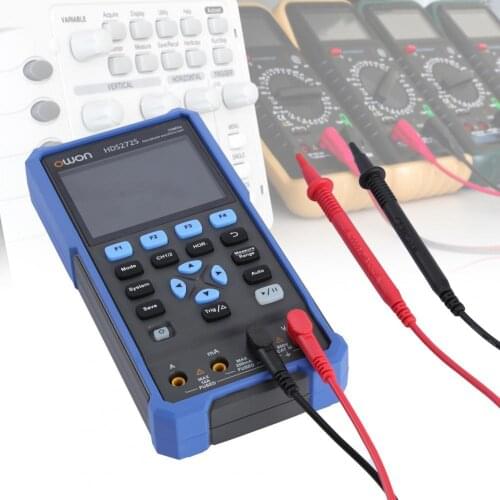 HDS272S Oscilloscope Digital Handheld Storage Oscilloscope 3-in-1 Multimeter Oscillometer Signal Source Detector 3.5-inch LCD