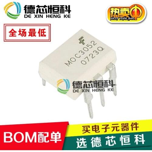 Optocoupler MOC3052 bidirectional thyristor driver in-line DIP-6 optocoupler relay 3052 isolator