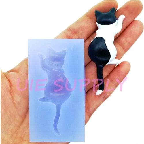 DYL868U Kawaii Cat Silicone Mold Cake Decorating Fondant Craft Candy Chocolate Resin Art Aromatherapy Soap Clay 64.6mm x 24.8mm