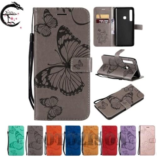 Flip Cover Case for Samsung Galaxy A9 2018 A9S Leather Cases Wallet Card Pocket Slots Covering for samsung a9 Star pro Coque