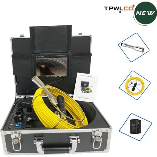 Pipe Endoscope Camera HD 7'' Screen 20m Cable Pipeline Drain Sewer Inspection Camera Snake Tube Cam 12 LED Borescope 23mm