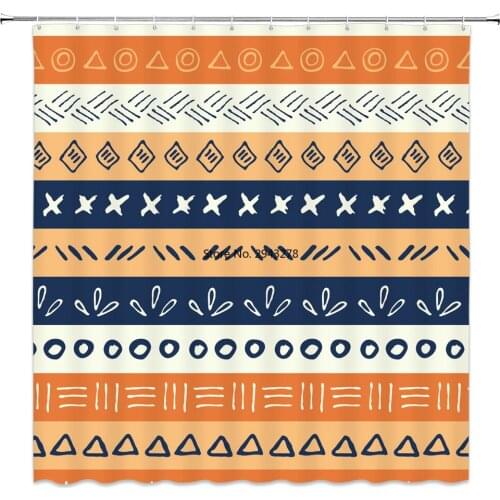 Indian Floral Paisley Medallion Ethnic Mandala Bohemia Shower Curtain Waterproof Polyester Bathroom Curtain For Bath Decor