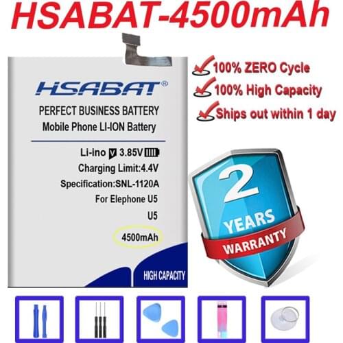 Top Brand 100% New 4500mAh Battery for Elephone U5 6.4inch Smart Phone in stock