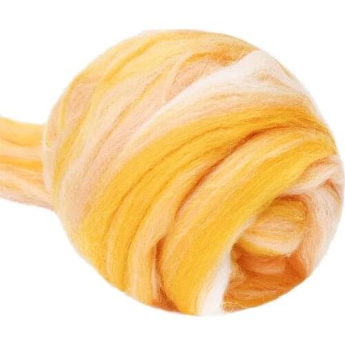 LMDZ 3.53oz Multicolor3 Wool Roving Yarn, Wool Felting Supplies,Pure Wool, Chunky Yarn, Spinning Wool Roving for Felting DIY