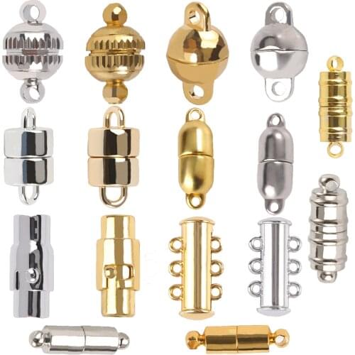 Stainless Steel Strong Magnetic Clasps For Leather Cord Bracelet Necklace Magnet End Clasp Connector DIY Jewelry Finding Making